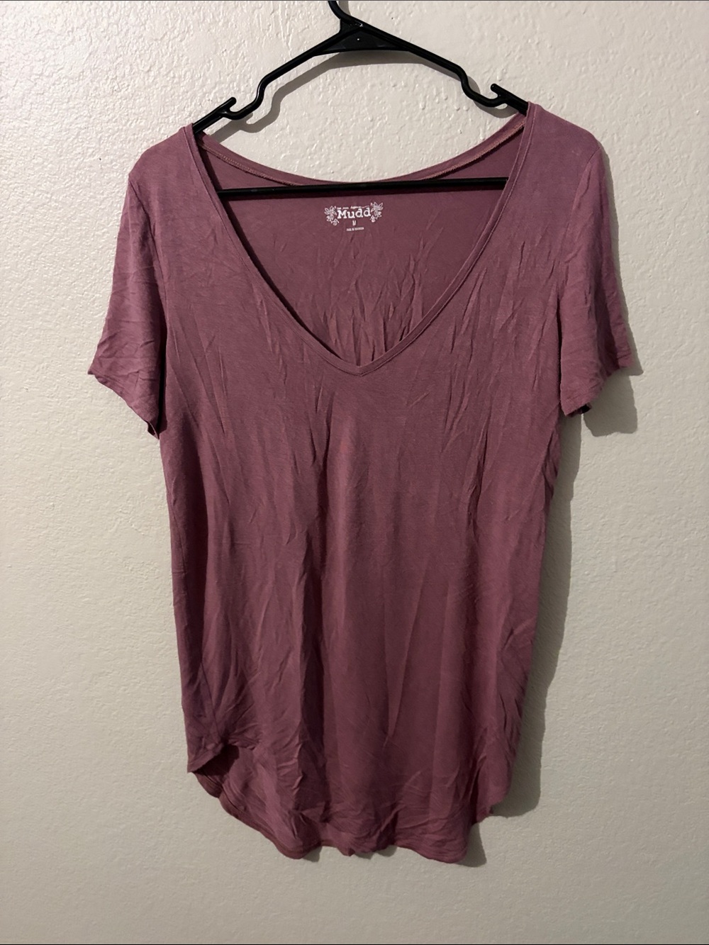 Mudd Short Sleeve V-Neck Tunic Top Size Medium